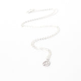 Necklace with Single Hammered Round - 16"