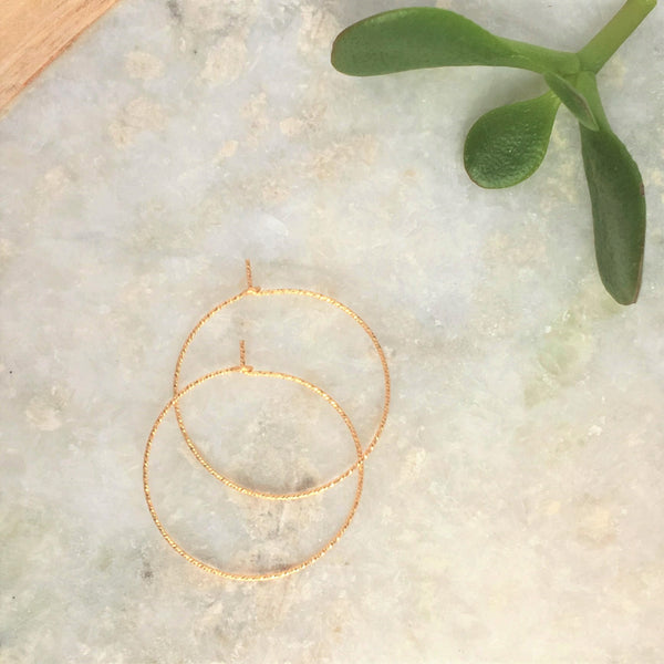Sparkle Wire Hoop Earrings