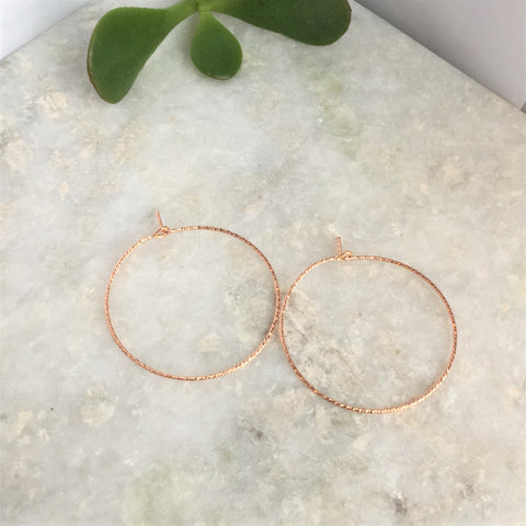 Sparkle Wire Hoop Earrings