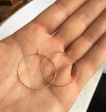Sparkle Wire Hoop Earrings