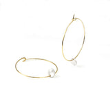Hoop Earrings with Round