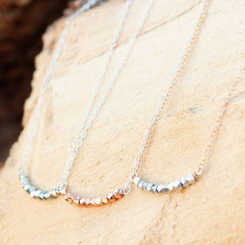 Anjou Beaded Bar Necklace