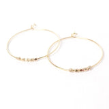 Hoop Earrings with 5 Beads