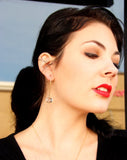 Long Glass Briolette Earrings - Gold