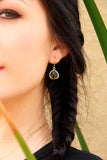 Short Glass Briolette Earrings - Gold