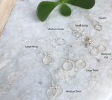 Post Earrings with Hoop
