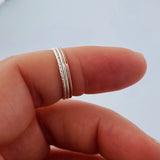 Sterling Silver Sparkle Stacking Ring